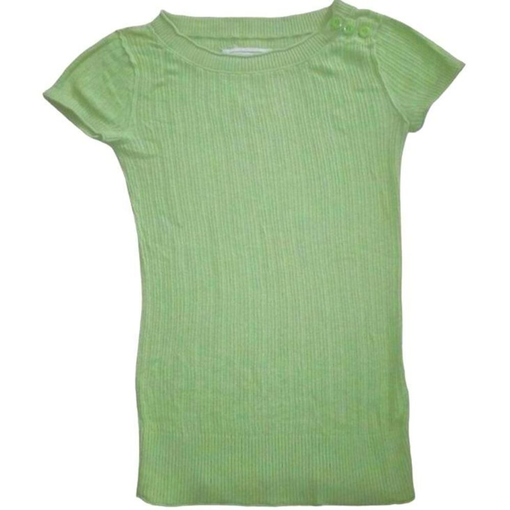 Mossimo Women’s Junior’s Medium Green 100% Cotton Short Sleeve Knit Top
